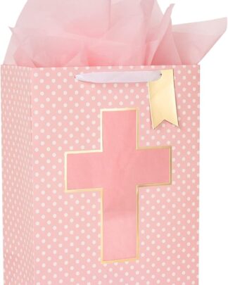 Pink Gift Bag Cross Girl