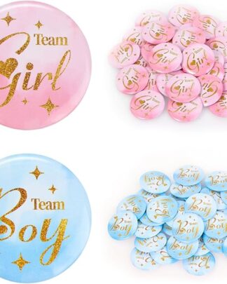 Gender Reveal Pins 60pcs