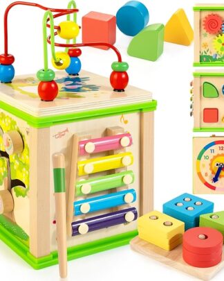 Wooden 7-in-1 Activity Cube