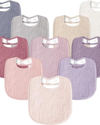Muslin Drool Bibs 10pk