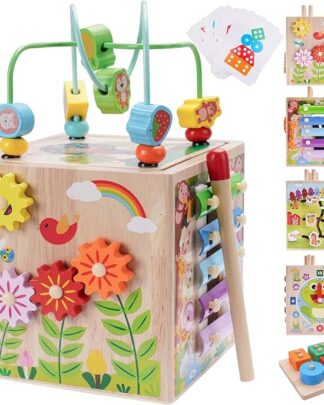 Wooden Activity Cube Montessori