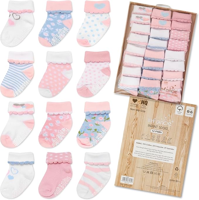 Baby Girl Socks 12 Pairs