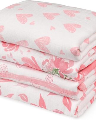 GLLQUEN Muslin Swaddle 4pk