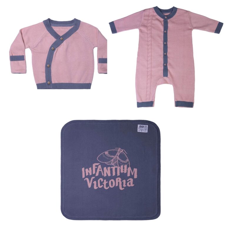 Organic Cotton Knitted Newborn Baby 3-pieces Set